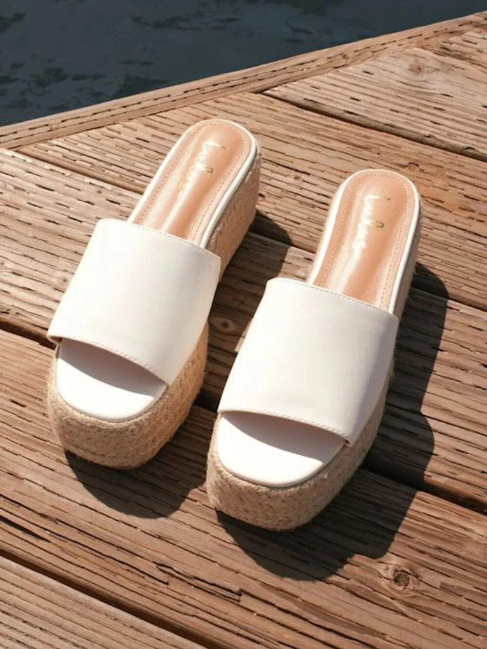 Lulus O'ahu 2 White Espadrille Platforms - Size 6